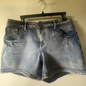 Cato Blue Jean Shorts Distressed Cut-Off Style